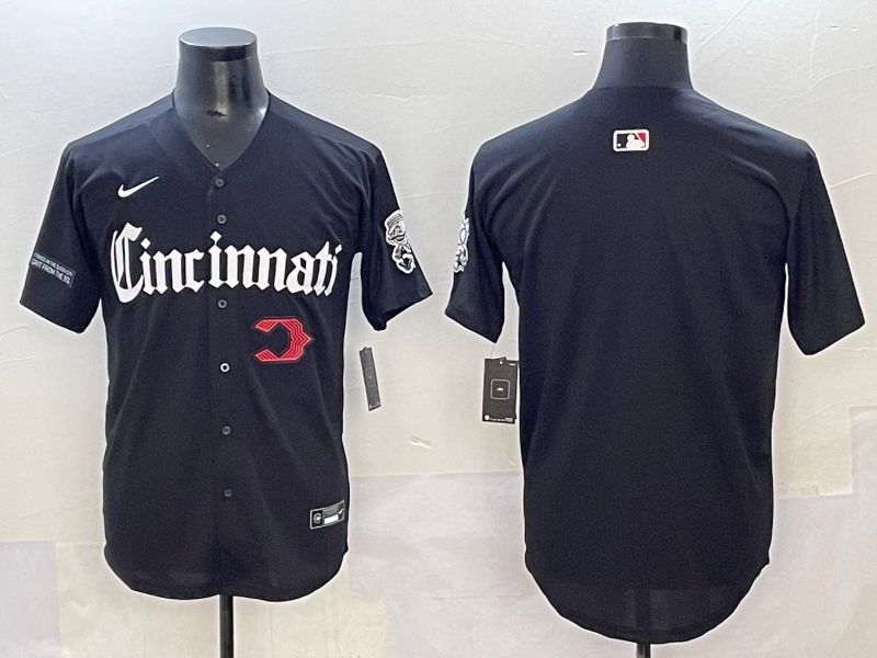 Men 2025 Cincinnati Reds Blank Black Five generations Joint Name Nike MLB Jersey style 4